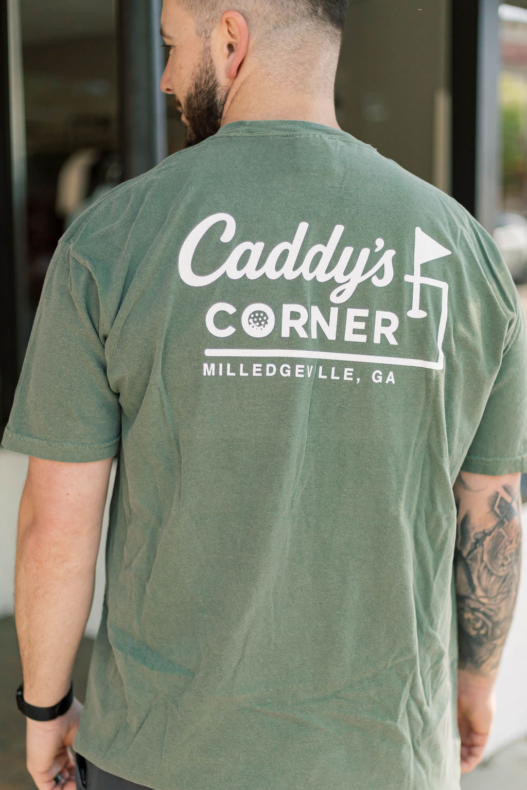 Caddy's Corner Logo Tee – Moss